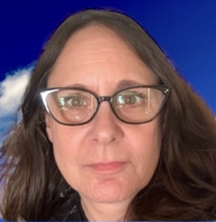 Larissa Schwartz no filter on a blue sky background
